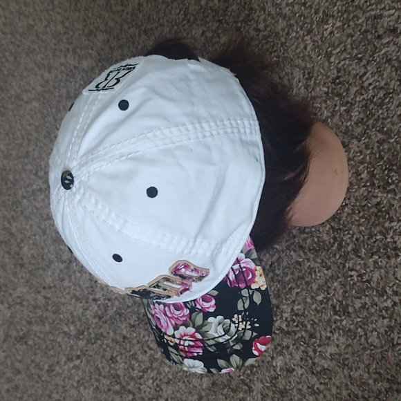 Robin Ruth Orlando Baseball CAP Quilted Floral Visor Embroidered Adjustable Hat - Picture 3 of 9